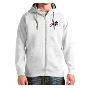 NWT Men's Antigua White Buffalo Bills Victory Full-Zip Hoodie, Men's 2XL